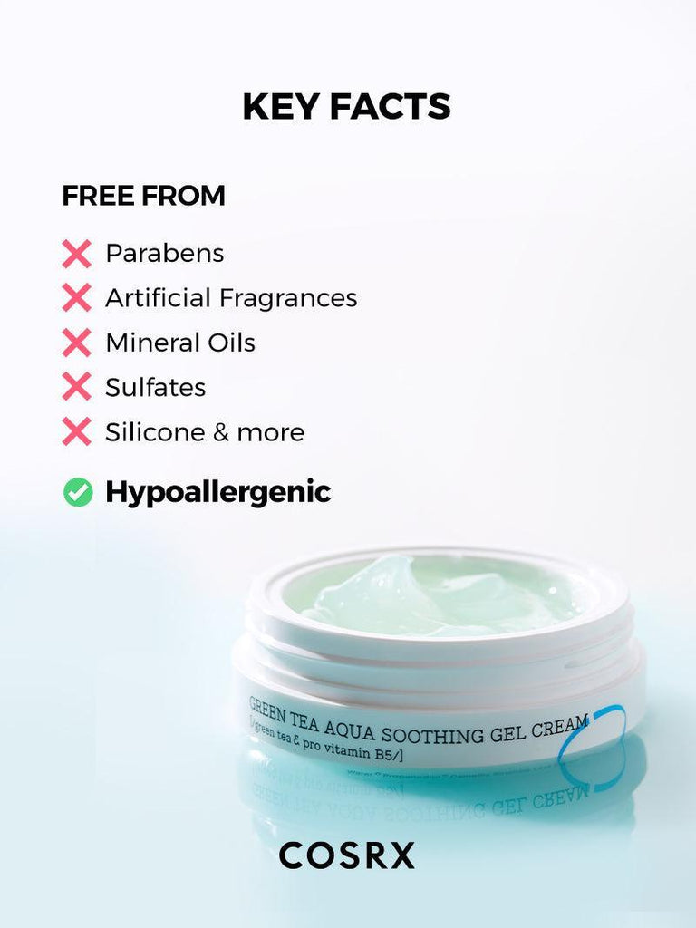 Hydrium Green Tea Aqua Soothing Gel Cream - COSRX Official